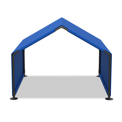 Wefulfil outdoor waterproof dog shade in blue with sturdy frame for pet protection
