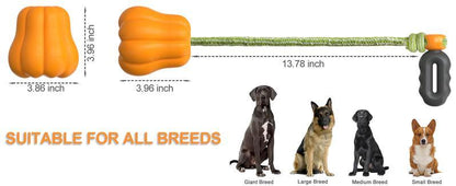 Wefulfil indestructible dog rope toy orange buoyant chew with knotted rope and handle for all breeds