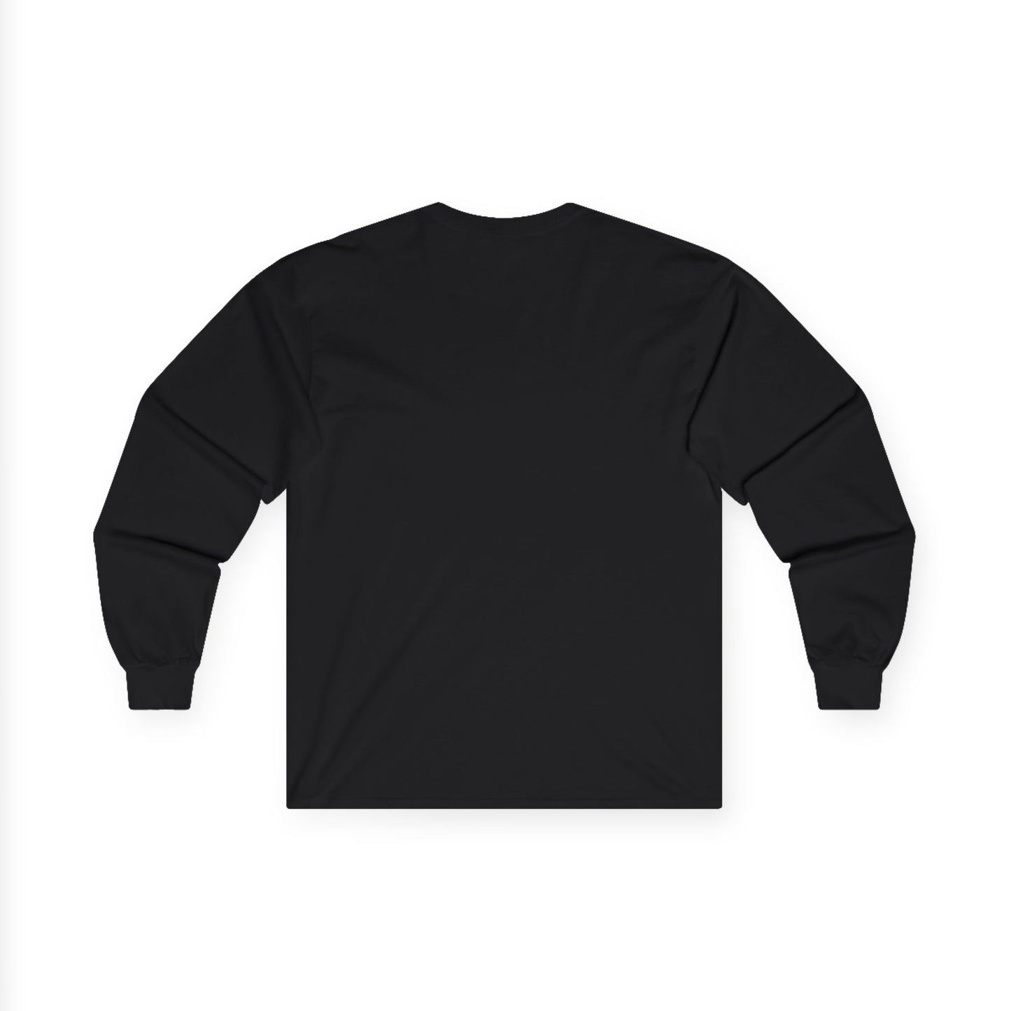 Printify black long sleeve shirt back view Pet Lover Shirt plain cozy cotton blend top