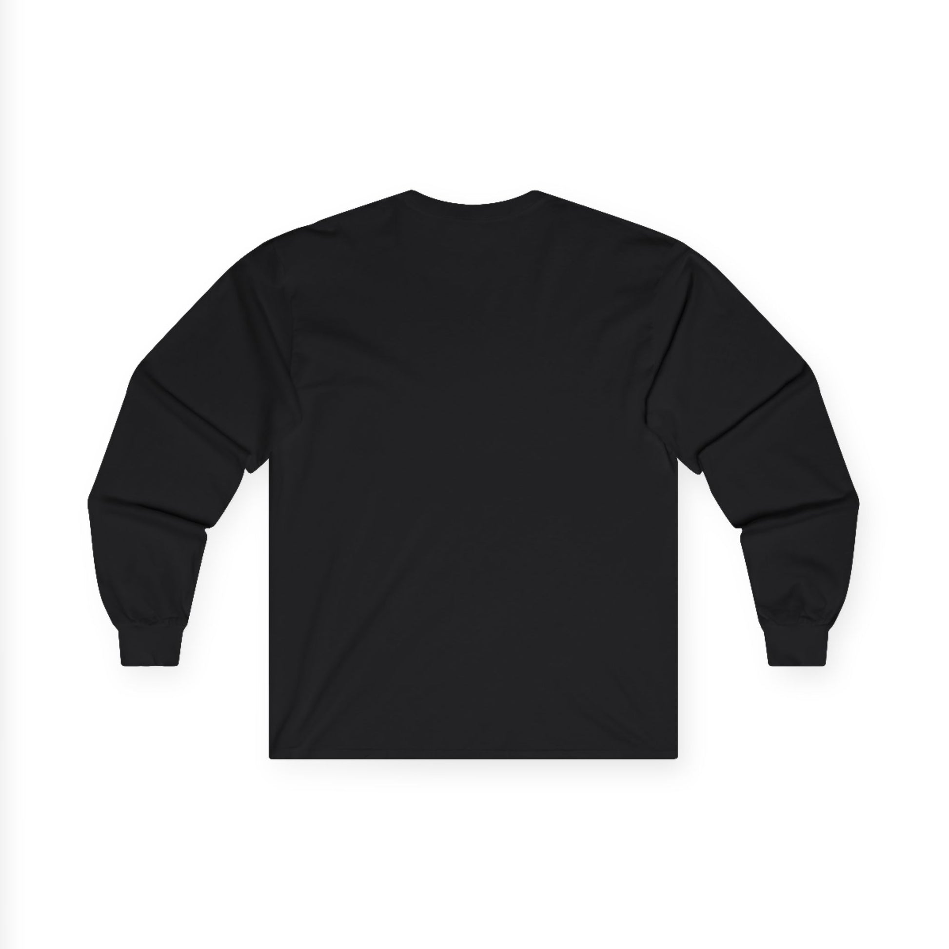 Printify black long sleeve shirt back view Pet Lover Shirt plain cozy cotton blend top