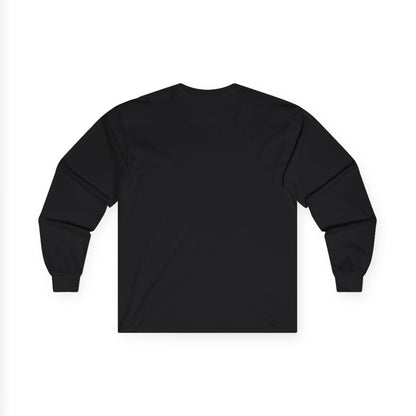 Printify black long sleeve shirt back view Pet Lover Shirt plain cozy cotton blend top