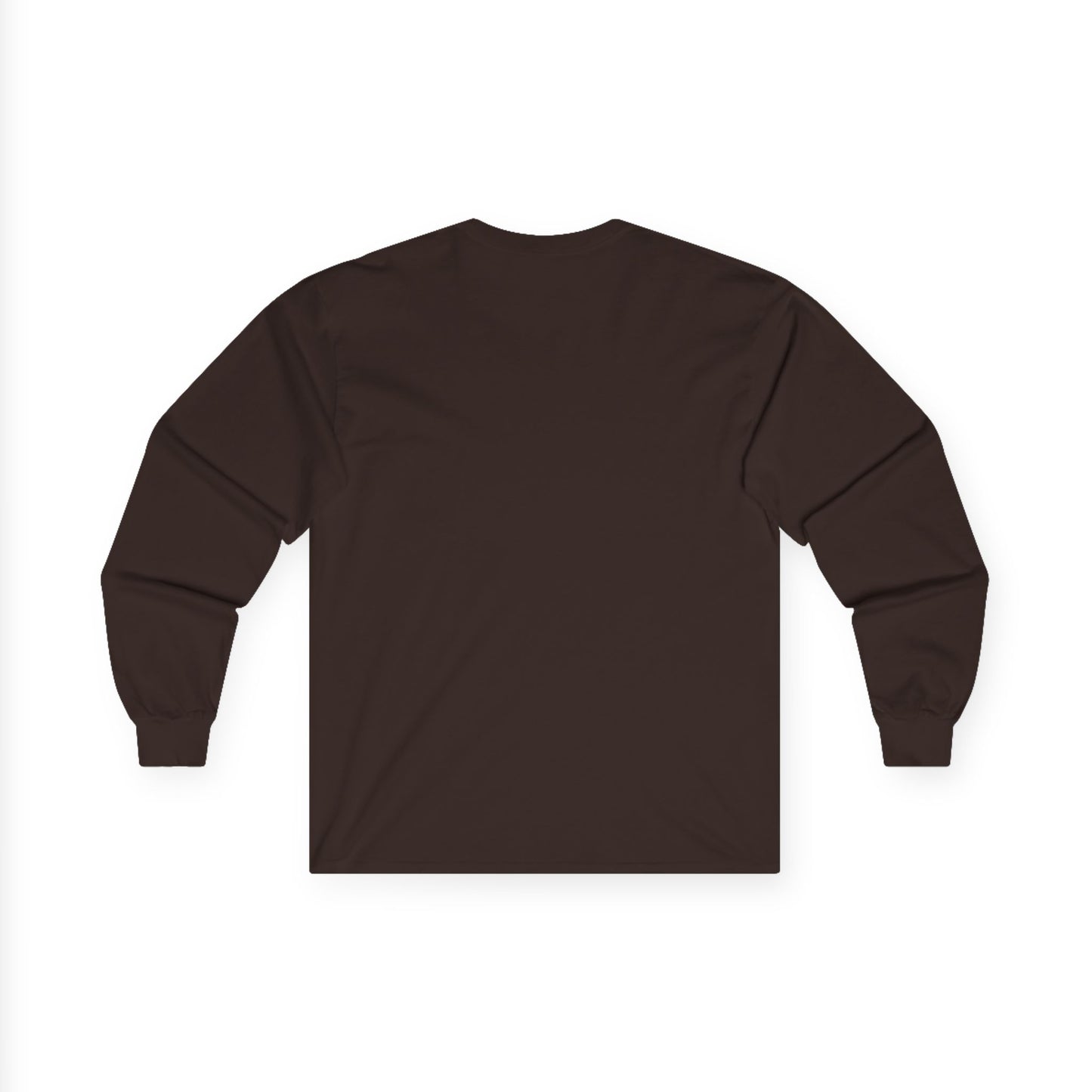 Printify brown long sleeve crewneck back view Pet Lover Shirt plain solid color casual wear