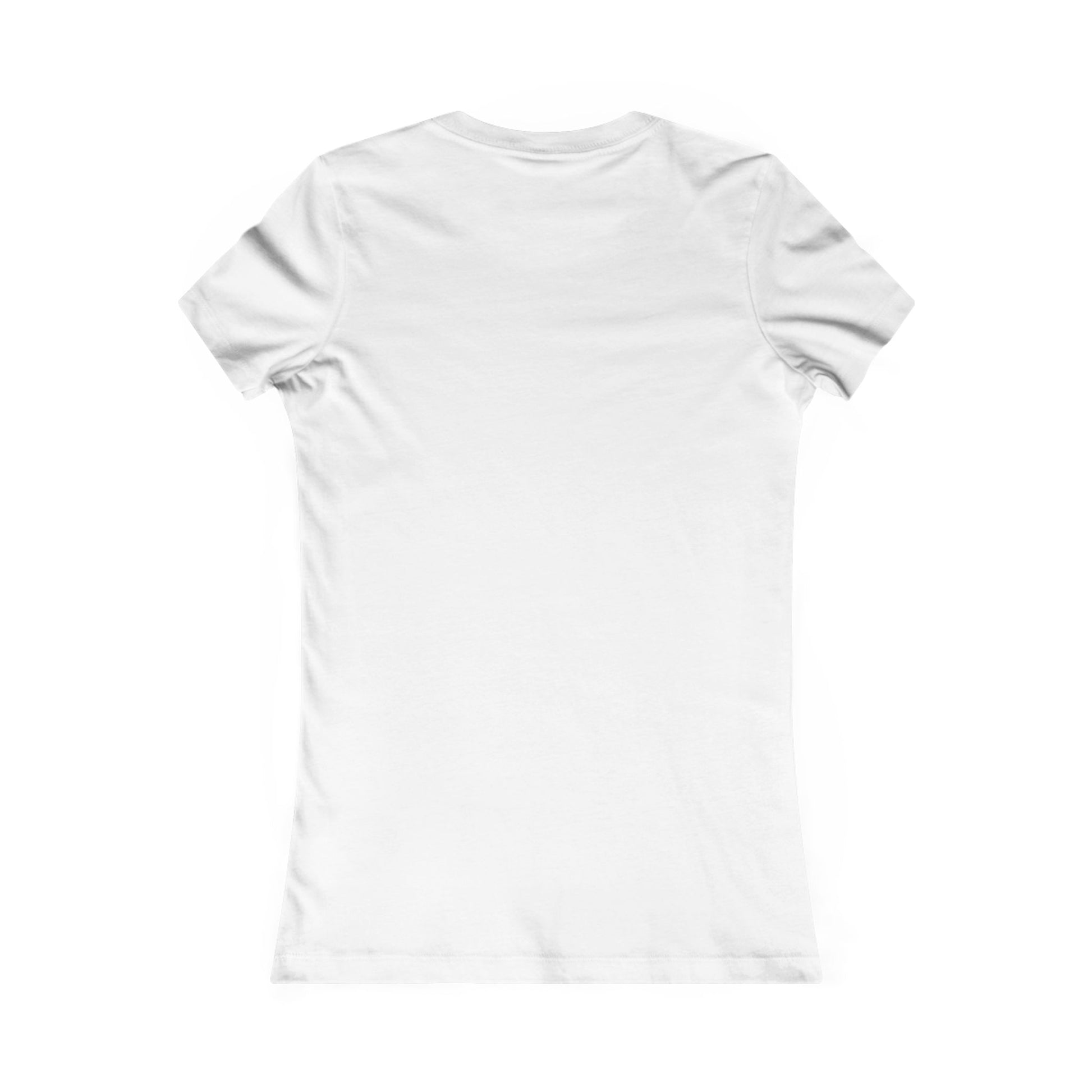 Printify white fitted women t shirt back view plain cotton mockup Dog Mama Tee for pet moms