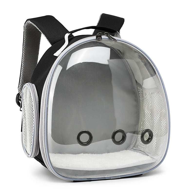 Transparent Pet Carrier Backpack for safe and comfy travel with pets, featuring mesh ventilation and a stylish design