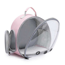Stylish Pet Carrier Backpack in Pink with Mesh Panels and Comfortable Interior for Pets