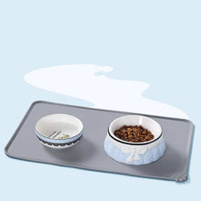 Durable Pet Feeding Mat with Two Stylish Bowls for Mess-Free Pet Meals