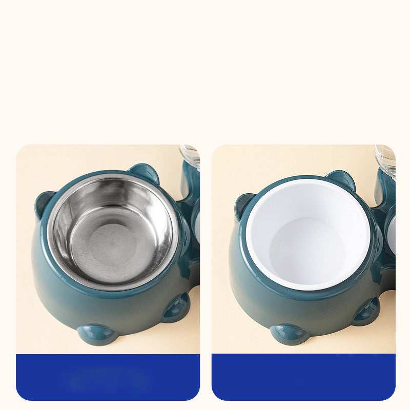 Pet Water Bottle and Bowl with Stainless Steel and Ceramic Bowls for Convenient Pet Hydration