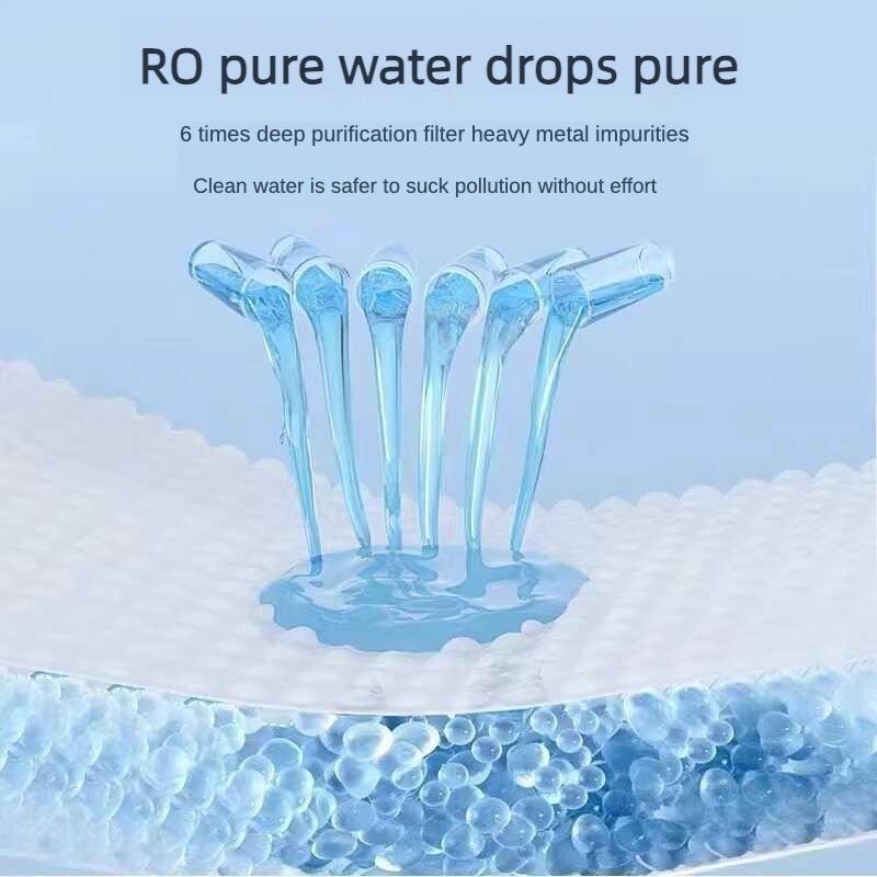 Wefulfil Pet Safe Eye Wipes close up showing RO pure water droplets absorbing into textured pad for pet eye care