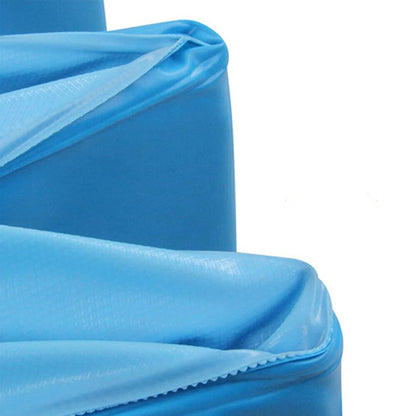 Blue foldable Pet Outdoor Swimming Pool corner detail showing durable vinyl construction