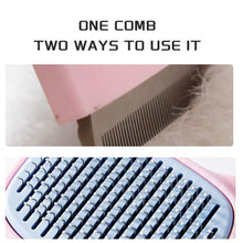 Wefulfil pet deshedding brush for dogs and cats pink dual sided comb with stainless teeth and rubber bristles removing loose fur