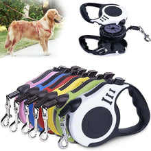 Wefulfil Retractable Dog Leash multiple color options ergonomic handle metal clip shown with golden retriever