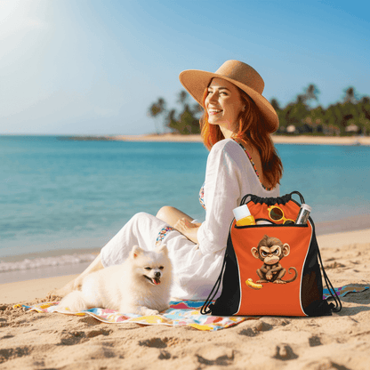 Monkey Drawstring Bag - Fun Cinch Pack for Pet Lovers - Purrfect Pet Haven