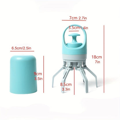 Wefulfil Portable Dog Poop Scooper in blue with foldable legs and compact design for easy pet waste cleanup