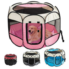Portable Pet Playpen in multiple colors with mesh windows and convenient entrance for pets