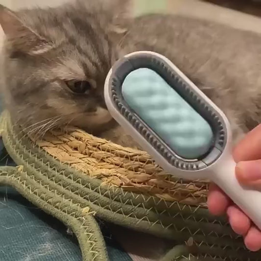 4 In-1 Cat Grooming Brush Comb with Water Tank Cleaner