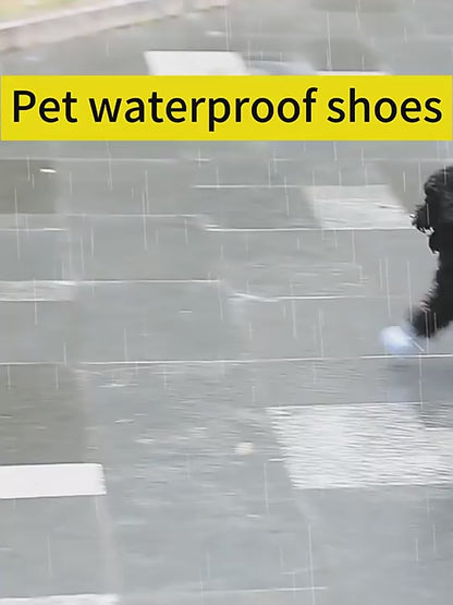 Waterproof Silicone Non-Slip Dog 4 Piece Rain Boots