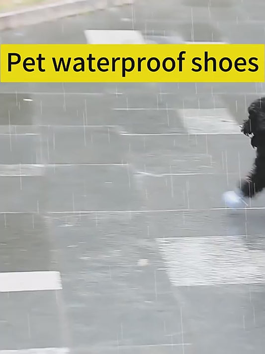 Waterproof Silicone Non-Slip Dog 4 Piece Rain Boots