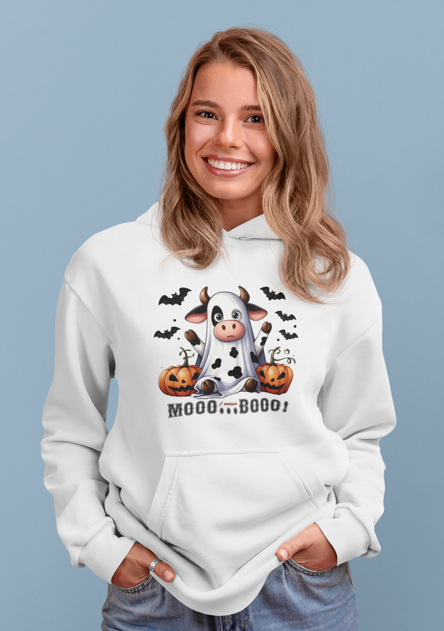 Mooo Cow Hoodie - Soft Fleece Unisex Sweatshirt
