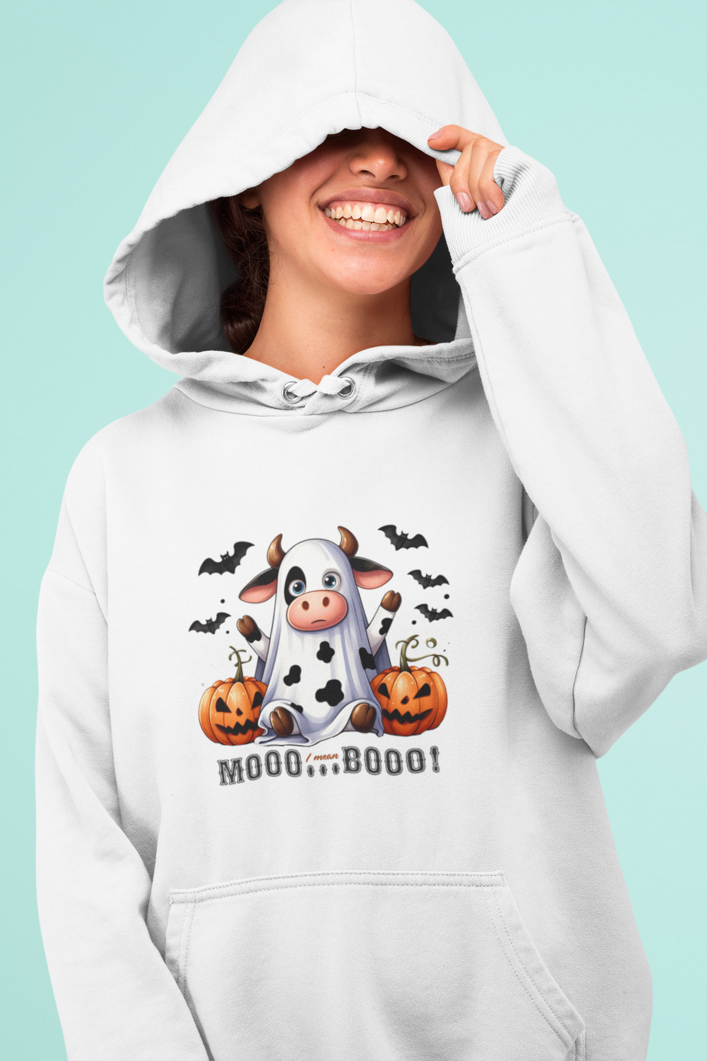 Mooo Cow Hoodie - Soft Fleece Unisex Sweatshirt