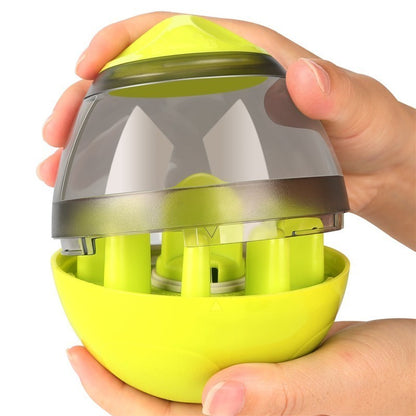 Wefulfil Puppy Feeder Dispenser Bowl in bright yellow held in hands for controlled feeding