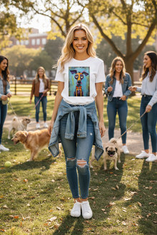 Quirky Dog Art T-Shirt Lifestyle