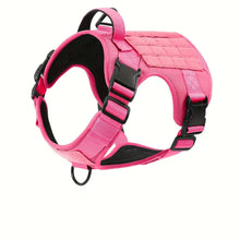 Wefulfil Reflective Service Dog Vest in pink with adjustable straps and sturdy handle for safety