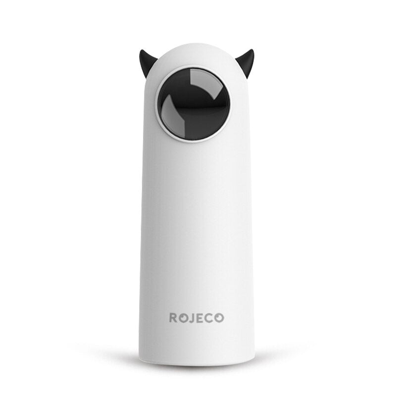 Purrfect Pet Haven white tabletop Laser Cat Toy with black cat ear accents and circular projector lens