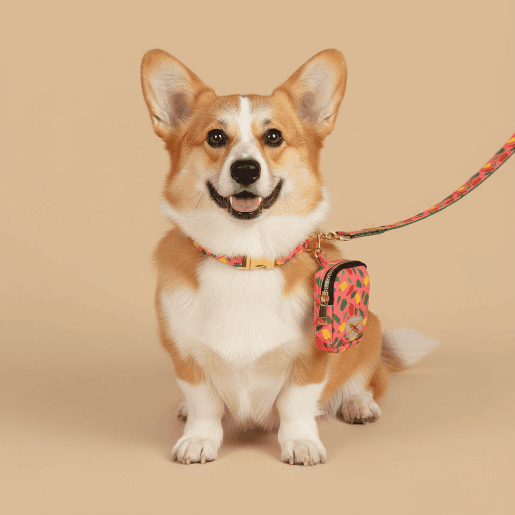 Dog Leash with Poop Bag Holder - Matching Set - Purrfect Pet Haven