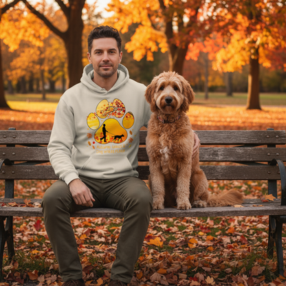 Sand Autumn Leaves Hoodie Lifestyle