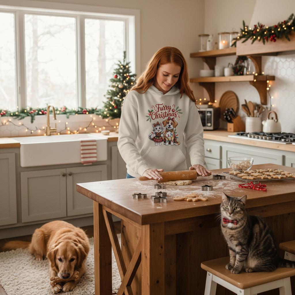 Sand Furry Christmas Hoodie