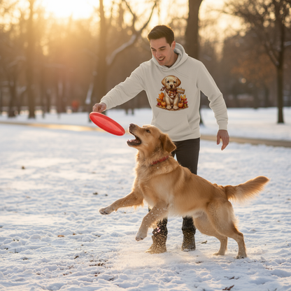 Sand Golden Puppy Hoodie Lifestyle