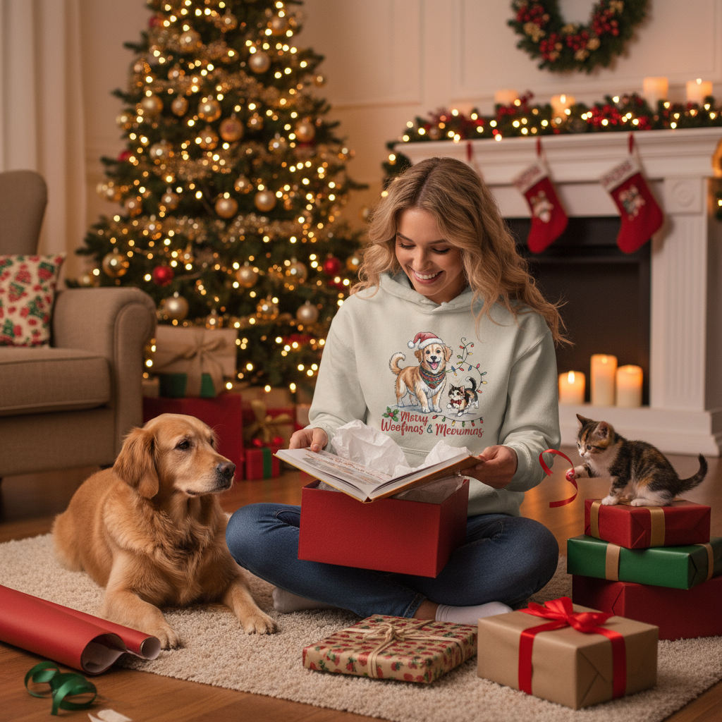 Sand Merry Woofmas & Meowmas Hoodie - Final