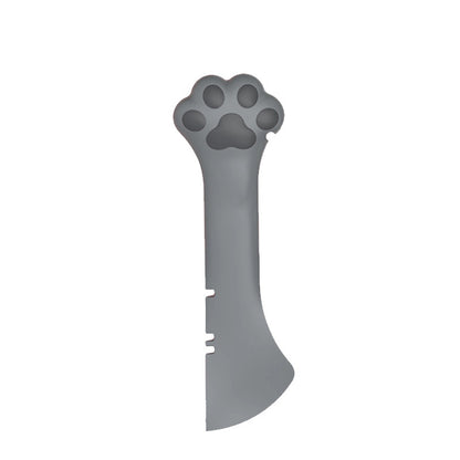 Wefulfil gray plastic Scoop Spoon Jar Opener with paw-shaped handle for pet supplies