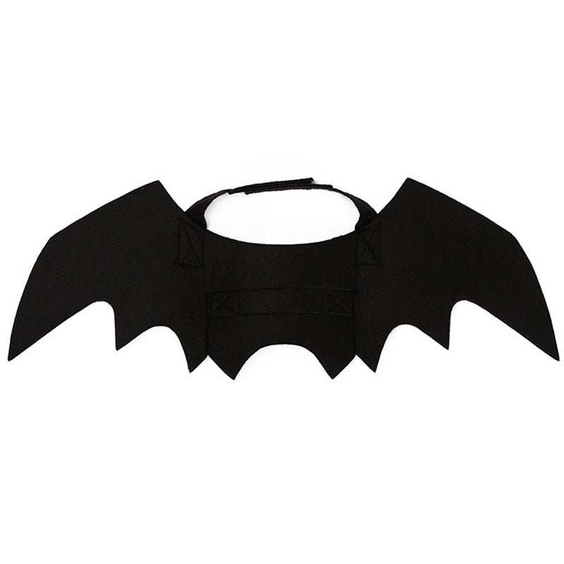Dropshipman black Halloween Bat Wings for Pets with adjustable Velcro harness for small dogs and cats