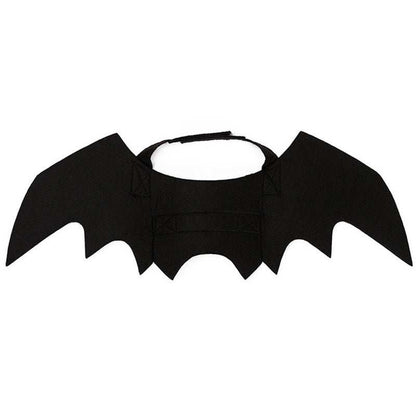 Dropshipman black Halloween Bat Wings for Pets with adjustable Velcro harness for small dogs and cats