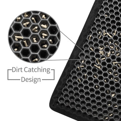 Wefulfil Trapping Kitty Litter Mat with dirt catching honeycomb design for pet litter cleanup