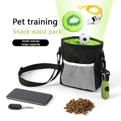 Wefulfil Training Treat Utility Pouch in black with mesh pocket and accessories for pet training