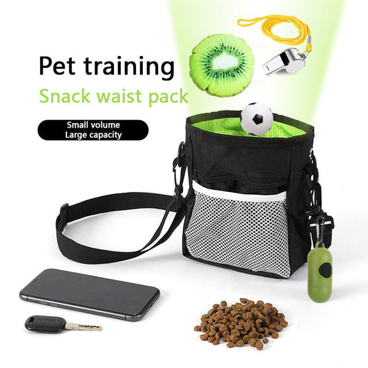 Wefulfil Training Treat Utility Pouch in black with mesh pocket and accessories for pet training