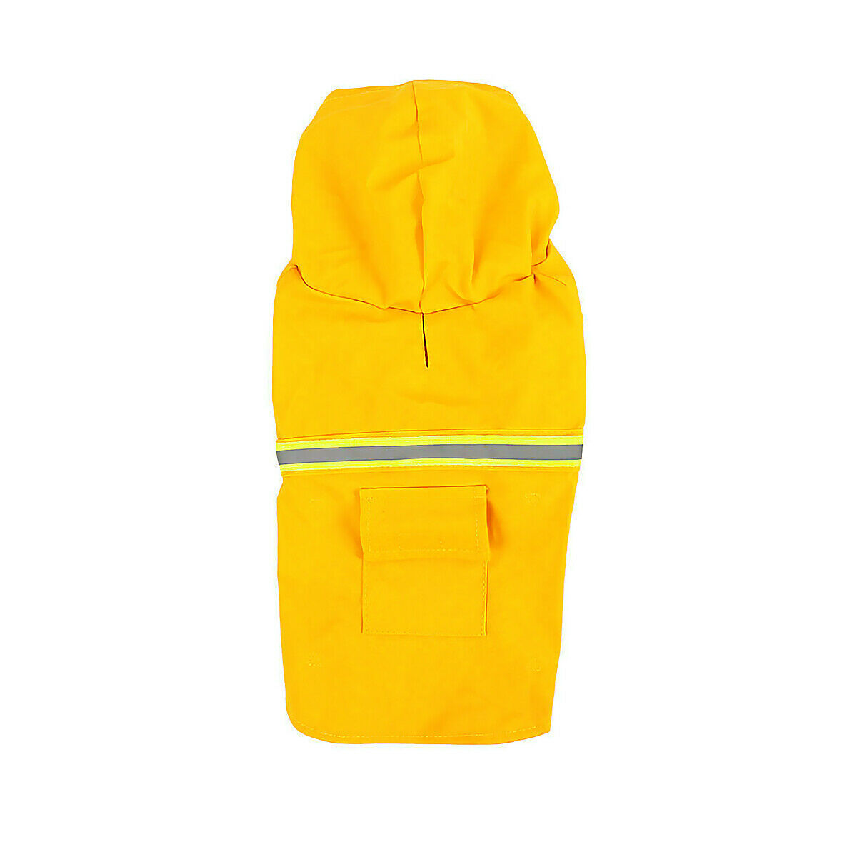 Wefulfil yellow Waterproof Dog Rain Jacket with hood and reflective stripe for pet safety