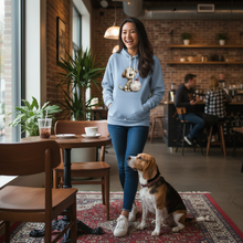 Whimsy Ornament Pup Hoodie - Blue Jean - Lifestyle Image 3