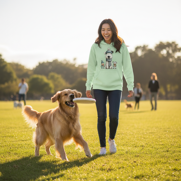 Whimsy Pup With Friends - Mint Green lifestyle