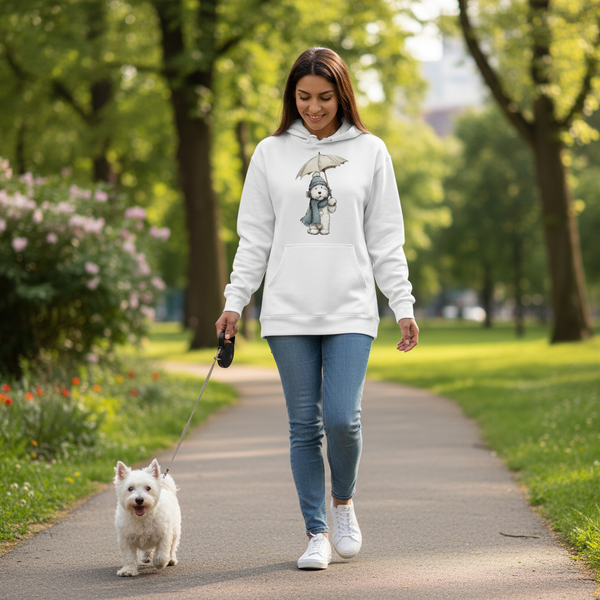 Whimsy Umbrella Pup - White lifestyle