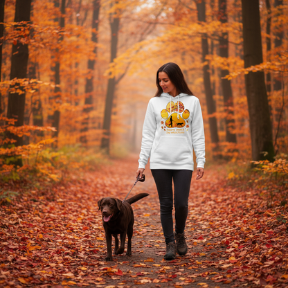 White Autumn Leaves Hoodie Lifestyle
