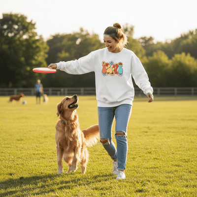 Love Paw Print Crewneck - Floral Pet Lover Sweatshirt - Purrfect Pet Haven