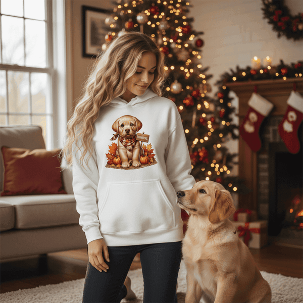 Golden Puppy Hoodie - Cozy Dog Lover Sweatshirt - Purrfect Pet Haven