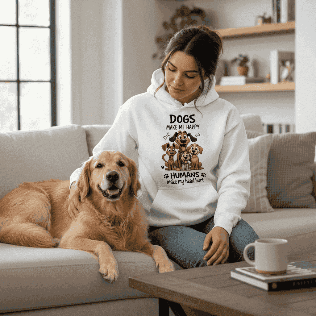 Humans Hurt My Head Hoodie - Funny Pet Lover Sweatshirt - Purrfect Pet Haven