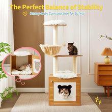 Wefulfil Cat Tree And Tower with heavy-duty construction and stable design featuring cozy resting areas for cats